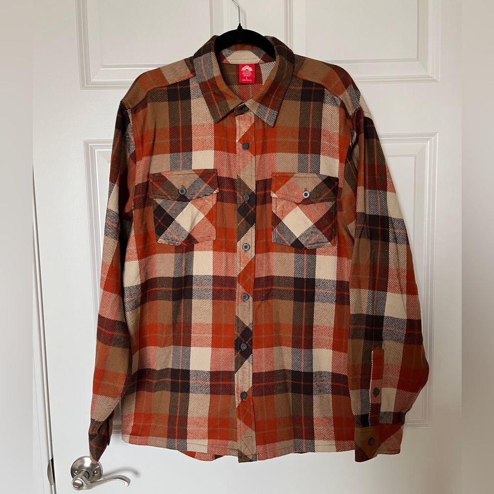 Eastern Mountain Sports Plaid Heavyweight Flannel Shirt NWOT